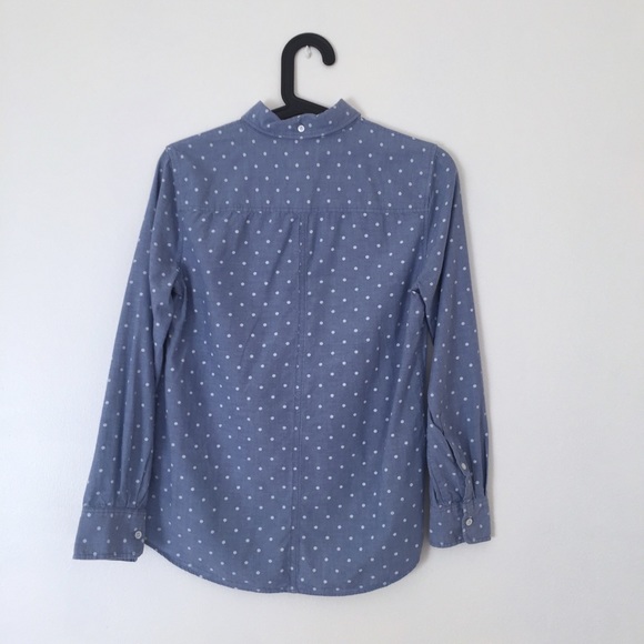 J. Crew Chambray Polka Dot Boy Shirt - Picture 2 of 7